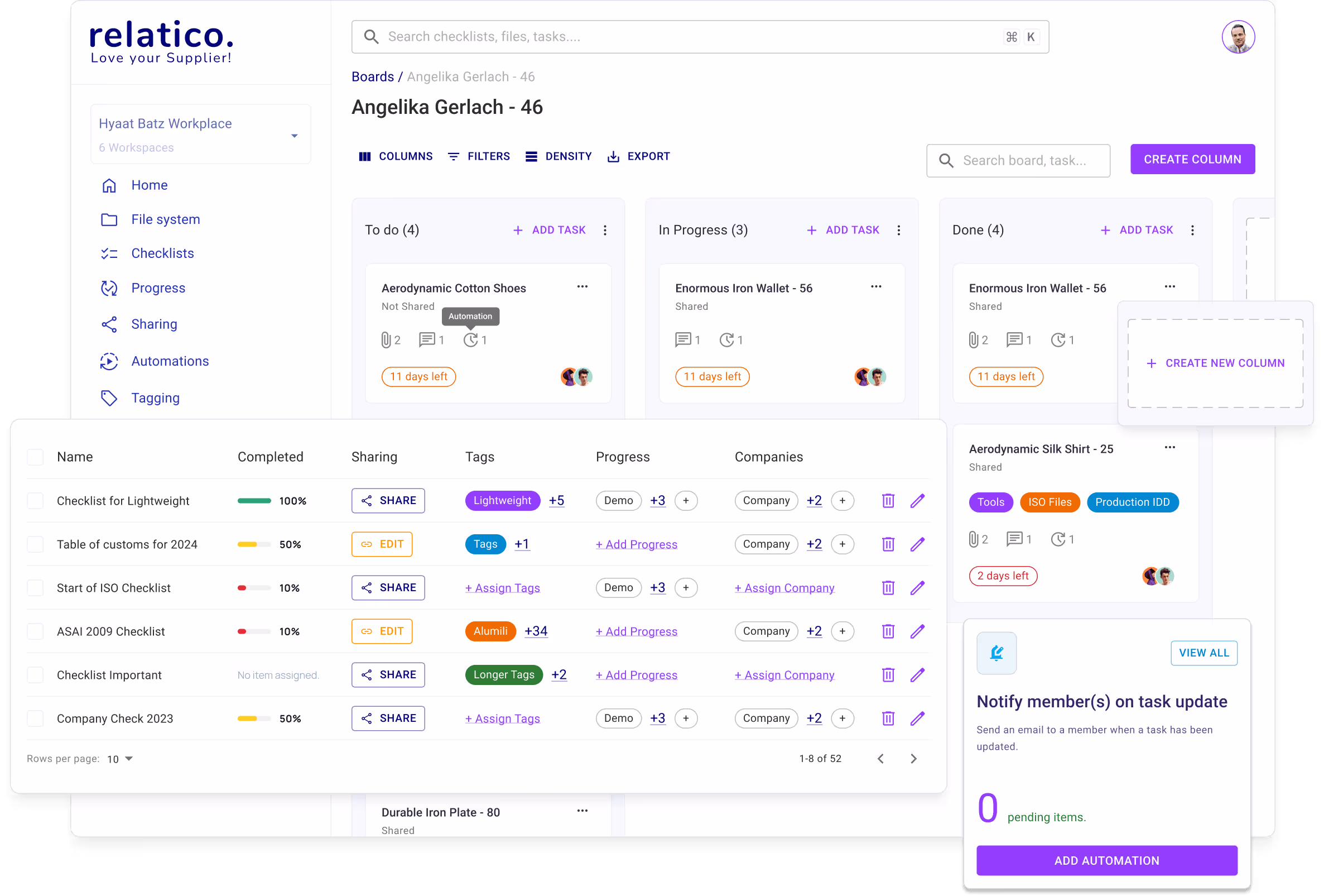 Relatico Lieferant Software de gerenciamento